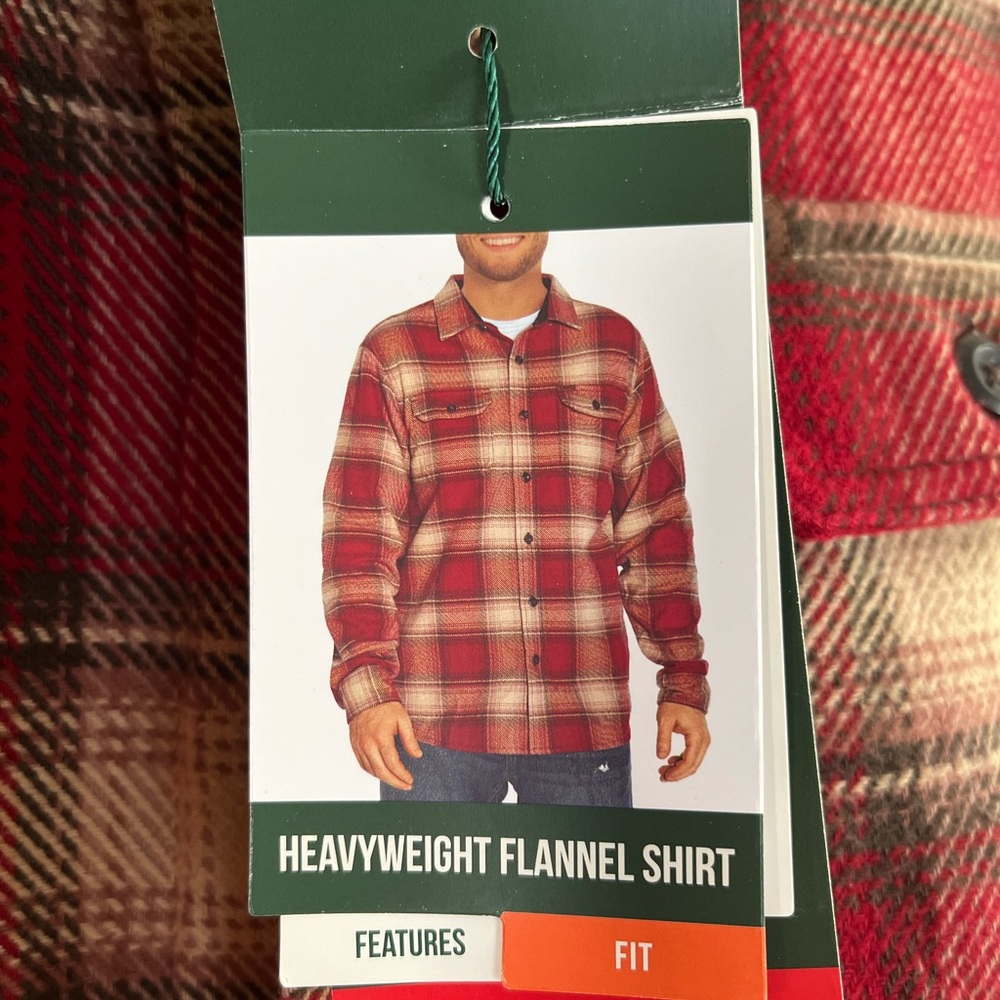 Mens Orvis heavyweight flannel shirt